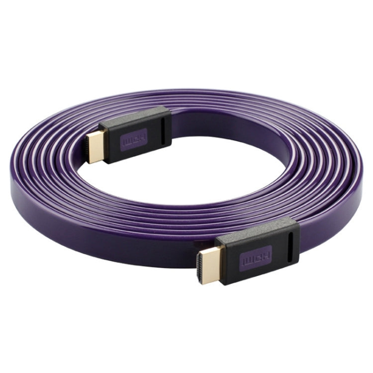 ULT-unite 4K Ultra HD Gold-plated HDMI to HDMI Flat Cable, Cable Length:2m(Transparent Purple) - Cable by ult-unite | Online Shopping UK | buy2fix