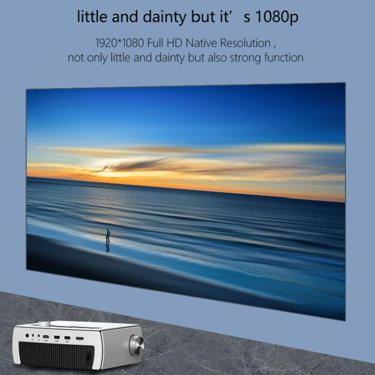 YG430 Android Version 1920x1080 2500 Lumens Portable Home Theater LCD HD Projector, Plug Type:UK Plug(Silver) - Consumer Electronics by buy2fix | Online Shopping UK | buy2fix
