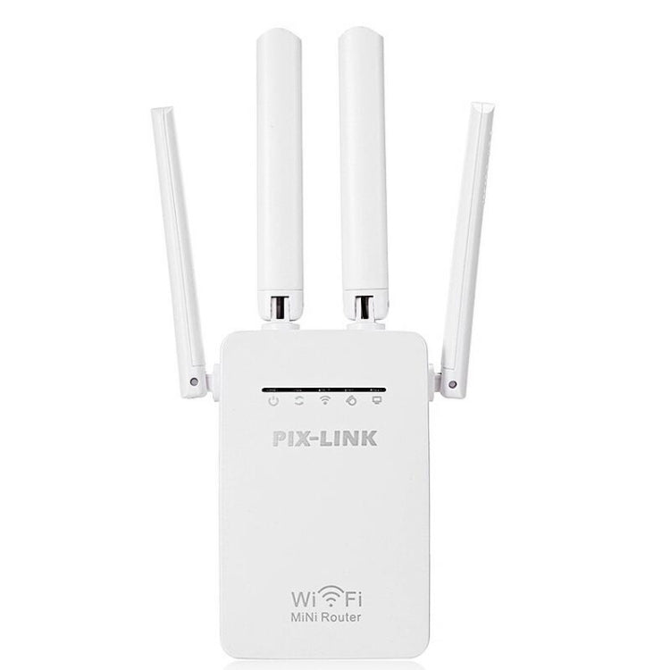 Wireless Smart WiFi Router Repeater with 4 WiFi Antennas, Plug Specification:UK Plug(White) - Wireless Routers by buy2fix | Online Shopping UK | buy2fix