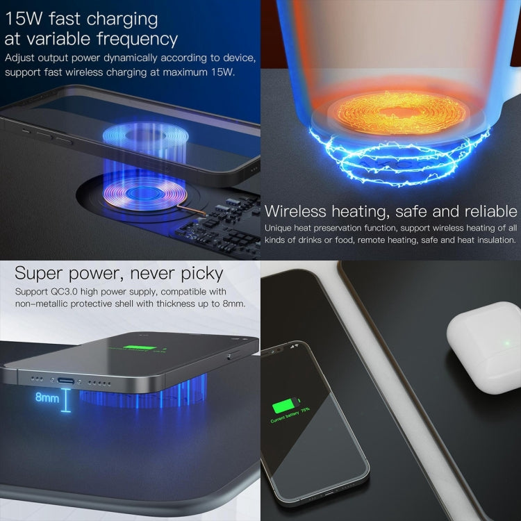 JAKCOM MC3 Wireless Charging Heating Mouse Pad - Mouse Pads by JAKCOM | Online Shopping UK | buy2fix