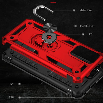 For Xiaomi Redmi 10 Shockproof TPU + PC Phone Case with 360 Degree Rotating Holder(Red) - Xiaomi Cases by buy2fix | Online Shopping UK | buy2fix