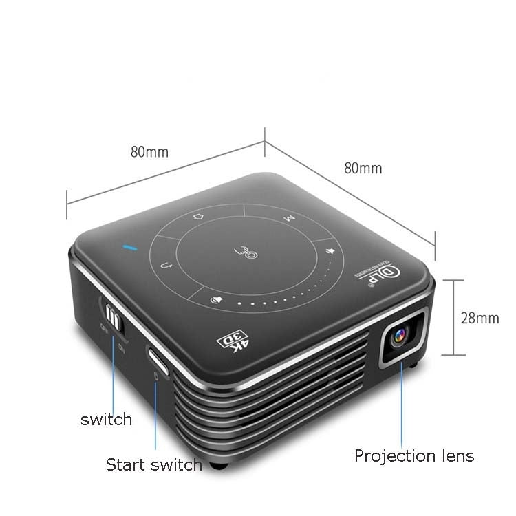 P11 854x480 DLP Smart Projector With Infrared Remote Control, Android 9.0, 4GB+32GB, EU Plug - Consumer Electronics by buy2fix | Online Shopping UK | buy2fix