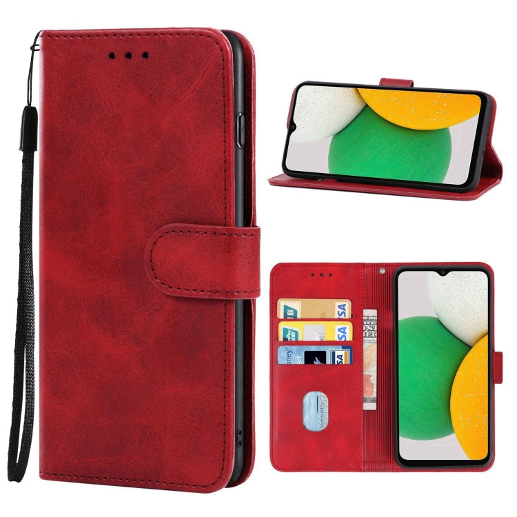 Leather Phone Case For Samsung Galaxy A03 Core(Red) - Samsung Accessories by buy2fix | Online Shopping UK | buy2fix