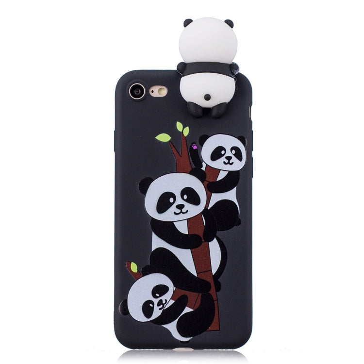 For iPhone 7 / 8 Shockproof Cartoon TPU Protective Case(Three Pandas) - Apple Accessories by buy2fix | Online Shopping UK | buy2fix