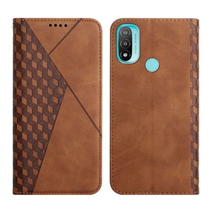 For Motorola Moto E20 / E30 / E40 Skin Feel Magnetic Leather Phone Case(Brown) - Motorola Cases by buy2fix | Online Shopping UK | buy2fix