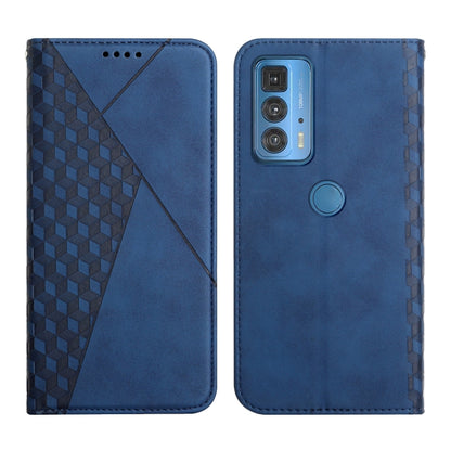 For Motorola Edge 20 Pro Skin Feel Magnetic Leather Phone Case(Blue) - Motorola Cases by buy2fix | Online Shopping UK | buy2fix