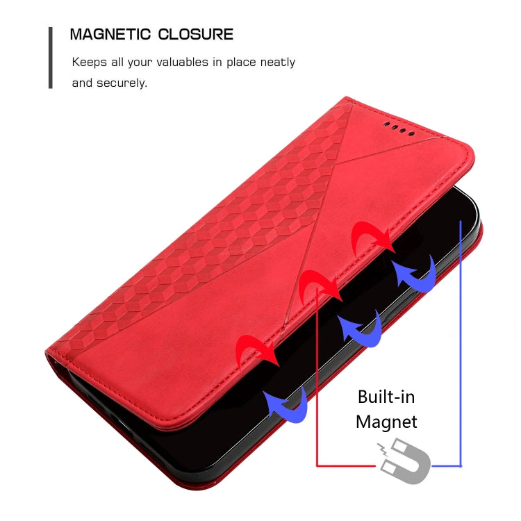 For Motorola Edge 20 Pro Skin Feel Magnetic Leather Phone Case(Red) - Motorola Cases by buy2fix | Online Shopping UK | buy2fix