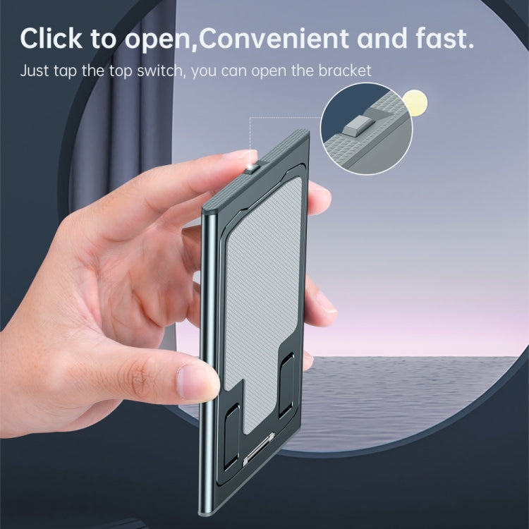 R-JUST HZ16 Slim Phone Desktop Holder(Silver) - Desktop Holder by R-JUST | Online Shopping UK | buy2fix