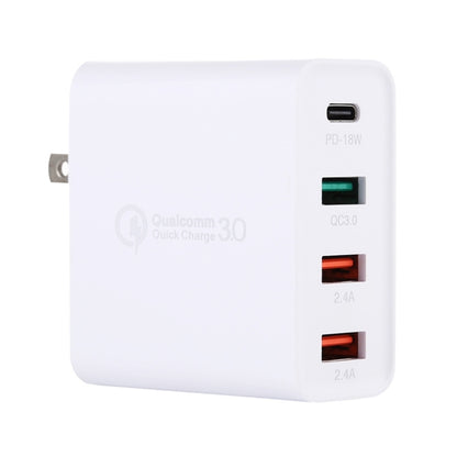 A3 PD 18W USB-C / Type-C + QC3.0 USB + Dual USB Interface Travel Charger - USB Charger by buy2fix | Online Shopping UK | buy2fix