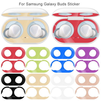 For Galaxy Buds Wireless Bluetooth Earphone Metal Protective Sticker(Red) - Protective Sticker by buy2fix | Online Shopping UK | buy2fix