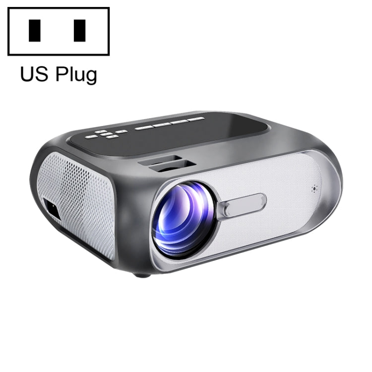 T7i 720P 200 ANSI Home Theater LED HD Digital Projector, Basic Version, US Plug(Silver Grey) - Consumer Electronics by buy2fix | Online Shopping UK | buy2fix