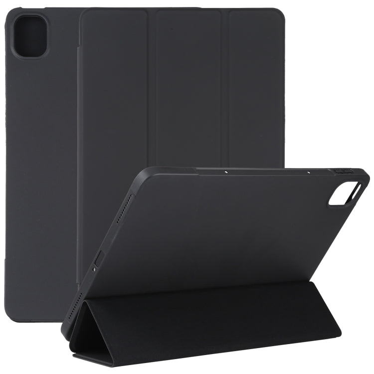 For Xiaomi Mi Pad 5 TPU Three-fold Leather Tablet Case(Black) - Xiaomi Accessories by buy2fix | Online Shopping UK | buy2fix