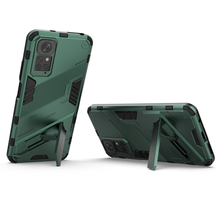 For Xiaomi Redmi Note 11 / Note 11S Global Punk Armor 2 in 1 PC + TPU Shockproof Phone Case with Invisible Holder(Green) - Xiaomi Cases by buy2fix | Online Shopping UK | buy2fix