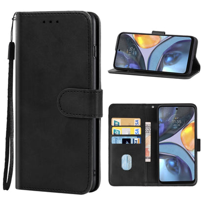 For Motorola Moto E32s Leather Phone Case(Black) - Motorola Cases by buy2fix | Online Shopping UK | buy2fix