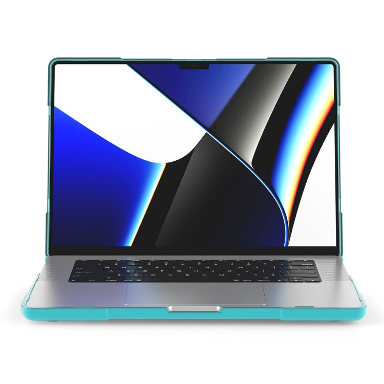 TPU + PC Two-color Anti-fall Laptop Protective Case For MacBook Pro 16.2 inch A2485 2021(Light Blue) - MacBook Pro Cases by buy2fix | Online Shopping UK | buy2fix