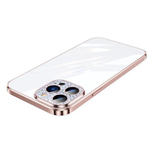 For iPhone 13 Pro Max SULADA Diamond Lens Protector Plated Frosted Case (Pink) - iPhone 13 Pro Max Cases by SULADA | Online Shopping UK | buy2fix
