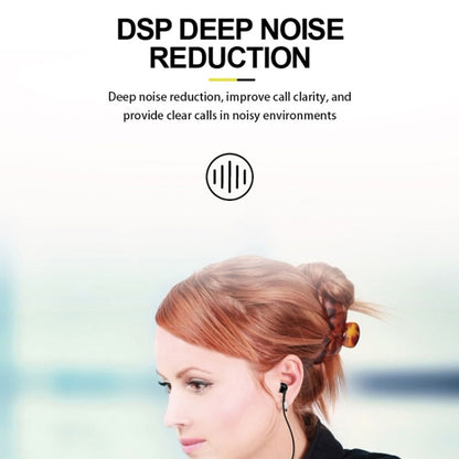 UKELILI UK-E20 DSP Noise Reduction Lavalier Pull Cable Bluetooth Earphone with Vibration(White) - Bluetooth Earphone by UKELILI | Online Shopping UK | buy2fix