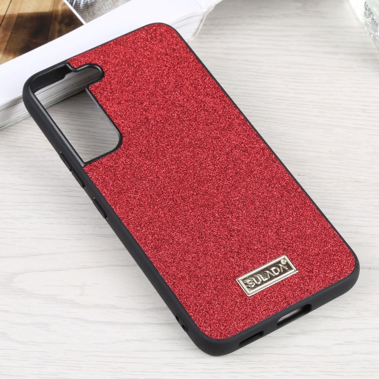 For Samsung Galaxy S22 5G SULADA Shockproof TPU + Handmade Leather Phone Case(Red) - Galaxy S22 5G Cases by SULADA | Online Shopping UK | buy2fix