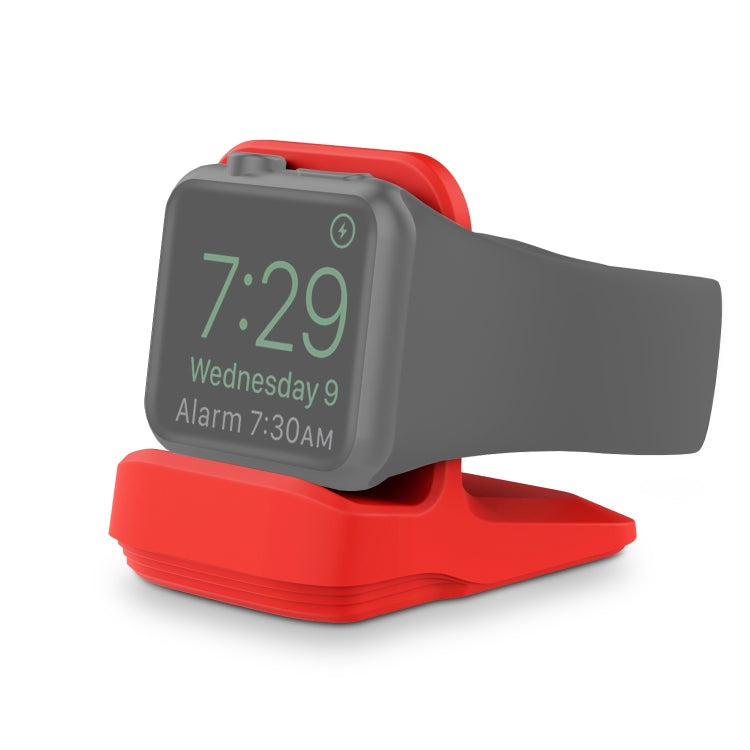 Silicone Charging Holder for Apple Watch(Red) - Charger / Holder by buy2fix | Online Shopping UK | buy2fix