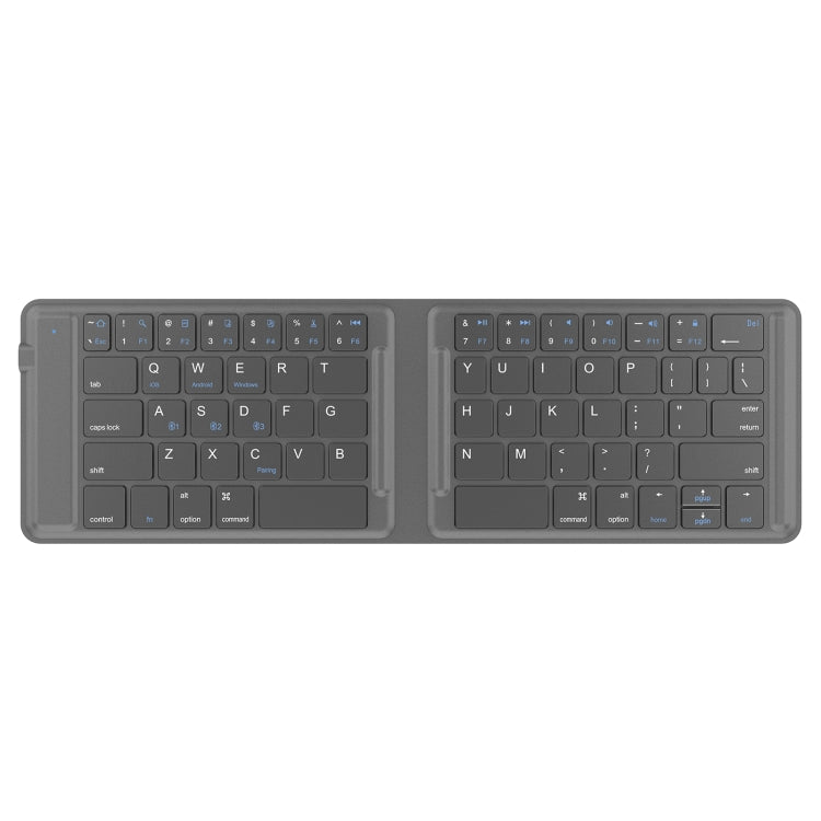 G2104 Leather Foldable Bluetooth Keyboard(Grey) - Wireless Keyboard by buy2fix | Online Shopping UK | buy2fix