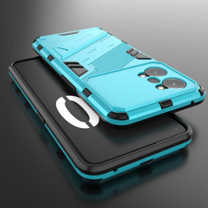 For OPPO K10 Pro 5G China Punk Armor 2 in 1 PC + TPU Shockproof Phone Case with Invisible Holder(Blue) - OPPO Cases by buy2fix | Online Shopping UK | buy2fix