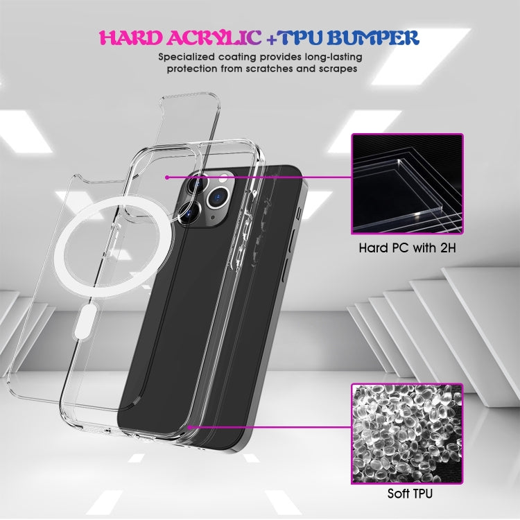 For iPhone 14 Pro Max Magsafe Clear Acrylic PC +TPU Phone Case (Transparent) - iPhone 14 Pro Max Cases by buy2fix | Online Shopping UK | buy2fix