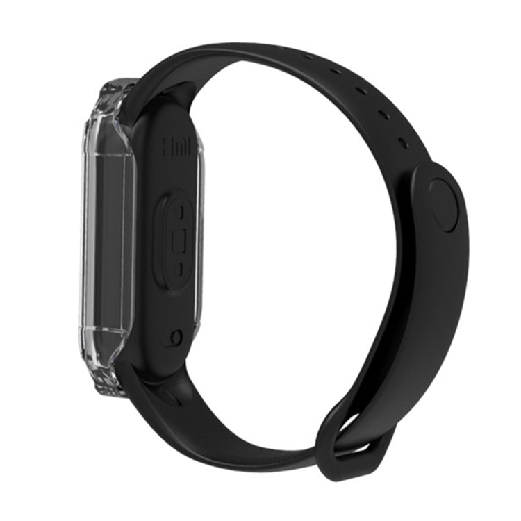 For Xiaomi Mi Band 6 / 5 / 4 / 3 PC + Tempered Glass Watch Case(Black) - Smart Wear by buy2fix | Online Shopping UK | buy2fix