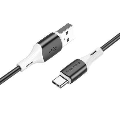 Borofone BX79 Type-C / USB-C Silicone Sync Data Charging Cable, Length: 1m(Black) -  by Borofone | Online Shopping UK | buy2fix