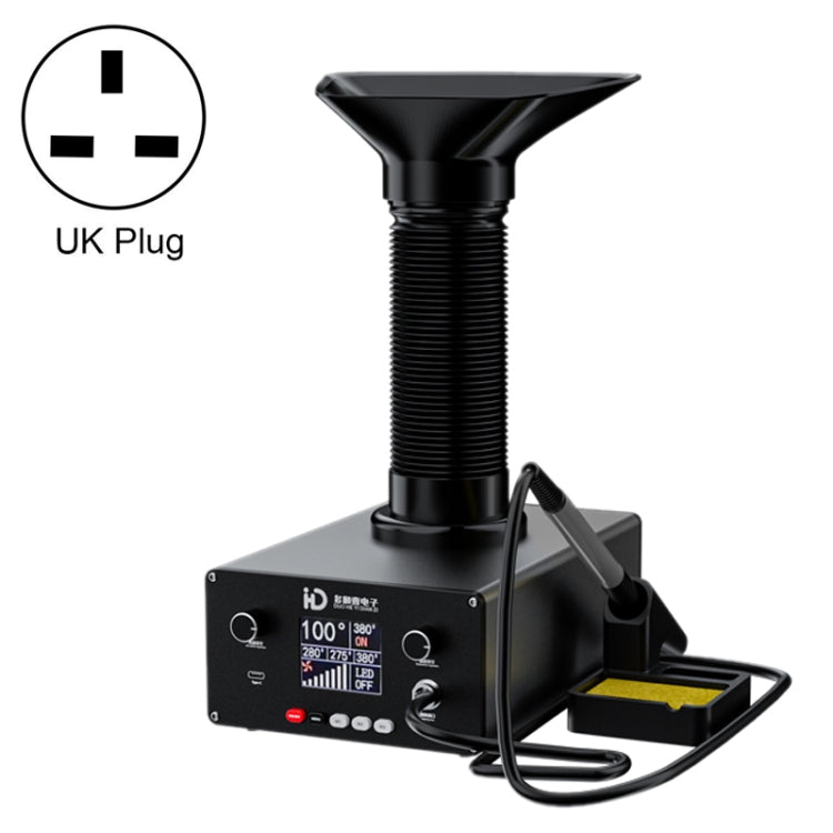 TBK D201 Constant Temperature Soldering Iron Welder Station With Smoke Filter(UK Plug) - Soldering Iron Set by TBK | Online Shopping UK | buy2fix