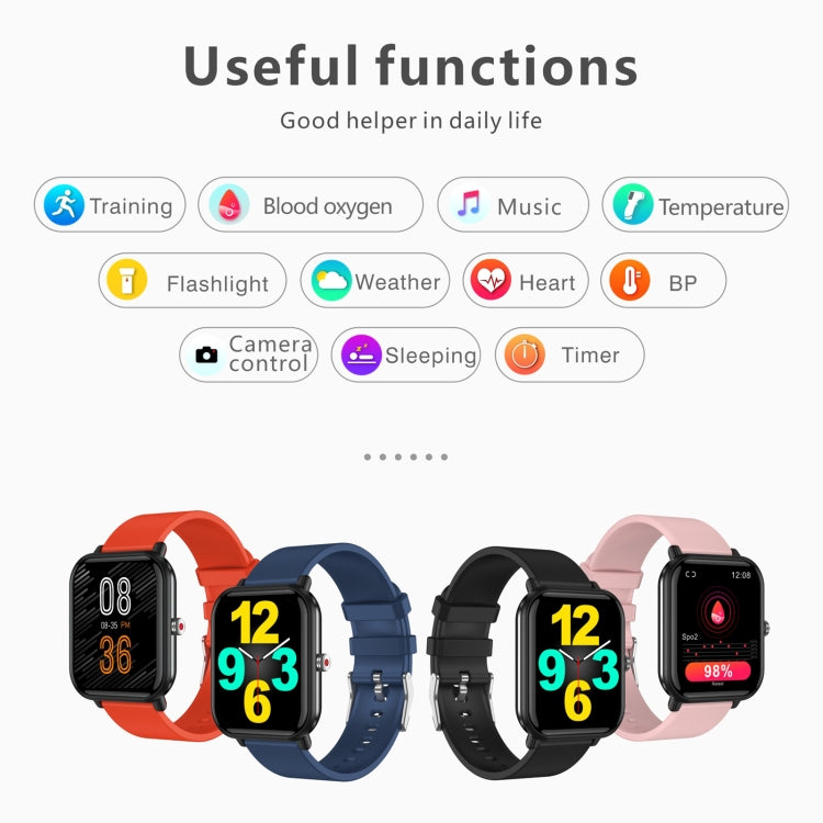 Q9 Pro 1.7 inch TFT HD Screen Smart Watch, Support Body Temperature Monitoring/Heart Rate Monitoring(Blue) - Smart Wear by buy2fix | Online Shopping UK | buy2fix