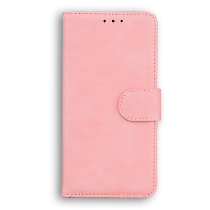 For Honor X8 Skin Feel Pure Color Flip Leather Phone Case(Pink) - Mobile Accessories by buy2fix | Online Shopping UK | buy2fix