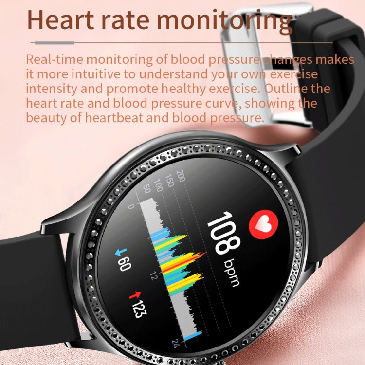 AK35 1.32 inch IPS Color Screen Smart Watch, Support Sleep Monitoring/Blood Oxygen Monitoring(Black Steel Watch Band) - Smart Wear by buy2fix | Online Shopping UK | buy2fix