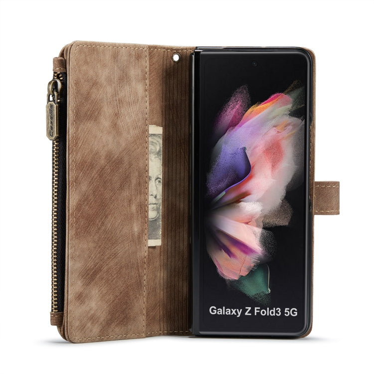 For Samsung Galaxy Z Fold3 5G CaseMe C30 Multifunctional Phone Leather Phone Case(Brown) - Samsung Accessories by CaseMe | Online Shopping UK | buy2fix