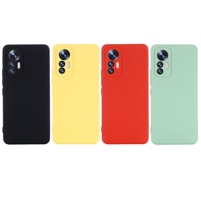 For Xiaomi 12 Lite Solid Color Liquid Silicone Full Coverage Phone Case(Black) - Xiaomi Accessories by buy2fix | Online Shopping UK | buy2fix