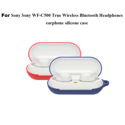 Bluetooth Earphone Silicone Case For Sony WF-C500(Dark Blue) - Sony Earphone Case by buy2fix | Online Shopping UK | buy2fix