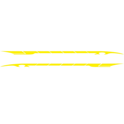 2 PCS/Set D-178 Waistline Pattern Car Modified Decorative Sticker(Yellow) - In Car by buy2fix | Online Shopping UK | buy2fix