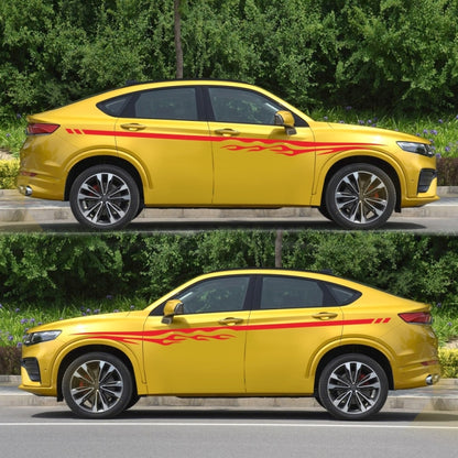 2 PCS/Set D-280 Flame Streak Pattern Car Modified Decorative Sticker(Red) - In Car by buy2fix | Online Shopping UK | buy2fix