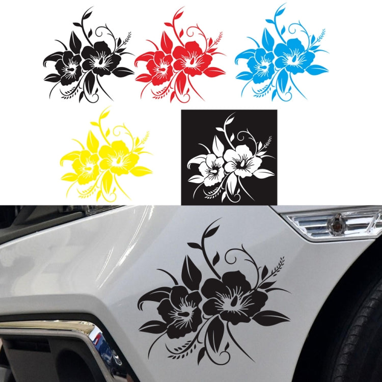 D-798 Flowers Bloom Pattern Car Modified Decorative Sticker(White) - In Car by buy2fix | Online Shopping UK | buy2fix