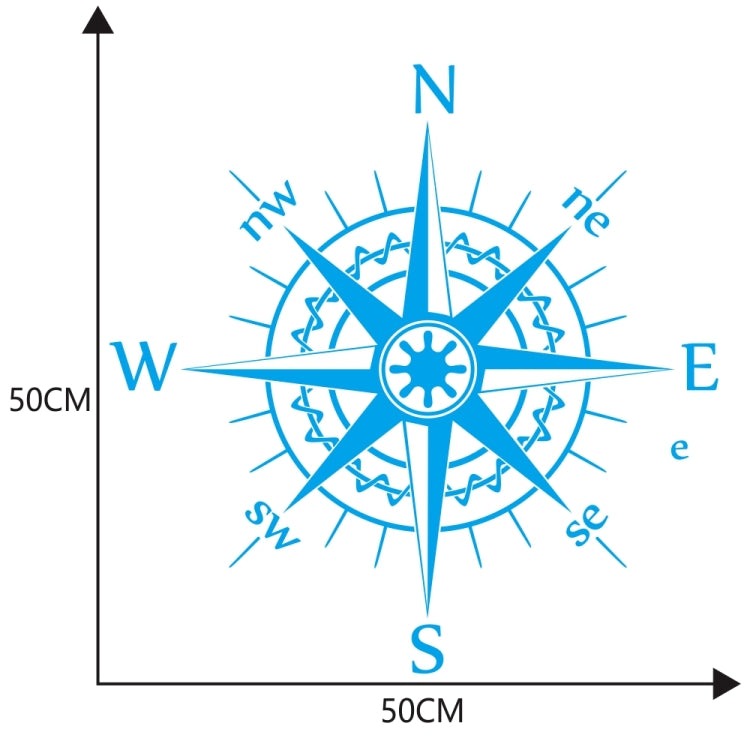 D-863 Compass Pattern Car Modified Decorative Sticker(Blue) - In Car by buy2fix | Online Shopping UK | buy2fix