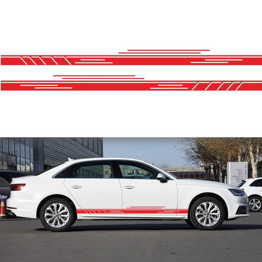 2 PCS/Set D-932 Stripe Pattern Car Modified Decorative Sticker(Red) - In Car by buy2fix | Online Shopping UK | buy2fix