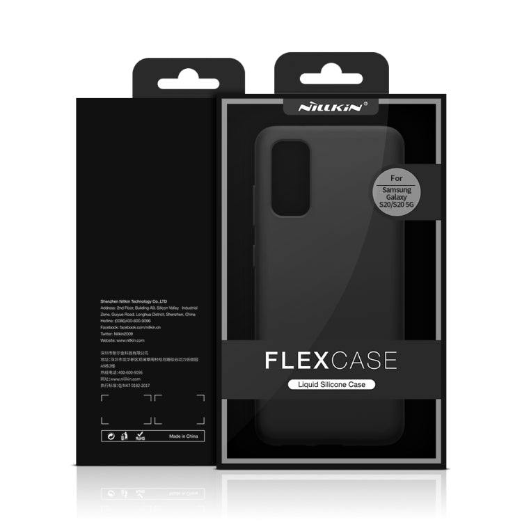 For Galaxy S20 / Galaxy S20 5G NILLKIN Feeling Series Liquid Silicone Anti-fall Mobile Phone Protective Case(Black) - Galaxy Phone Cases by NILLKIN | Online Shopping UK | buy2fix