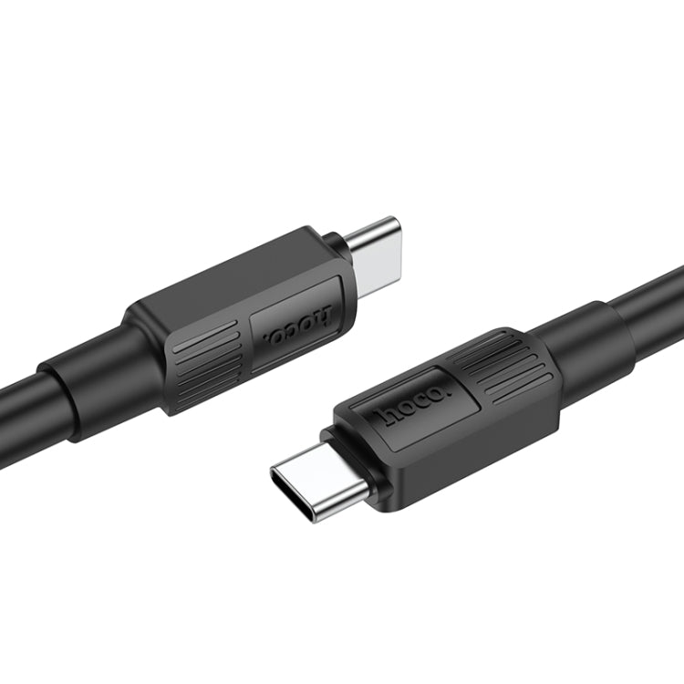 hoco X84 60W USB-C / Type-C to USB-C / Type-C Solid Charging Data Cable，Length：1m(Black) -  by hoco | Online Shopping UK | buy2fix