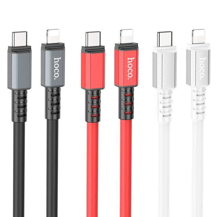 hoco X85 20W USB-C / Type-C to 8 Pin Strength PD Charging Data Cable，Length：1m(Red) - 2 in 1 Cable by hoco | Online Shopping UK | buy2fix