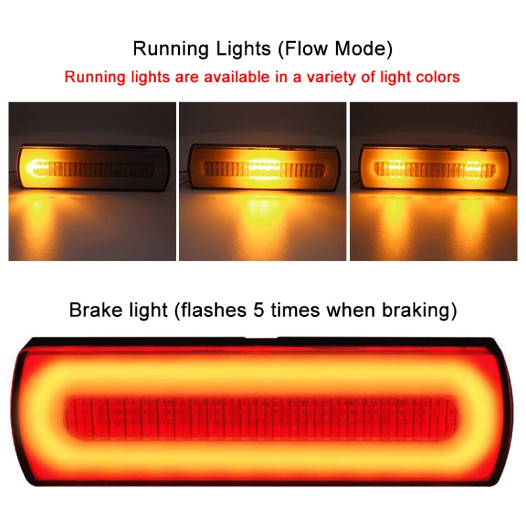 2 PCS Truck modified 40LED Two-color Running Water Turn Signal Light(Red White) - In Car by buy2fix | Online Shopping UK | buy2fix