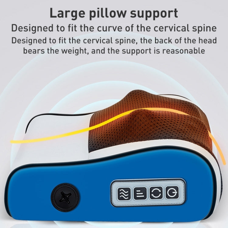 Multifunctional Hot Compress Neck Massager Car Cervical Spine Massage Pillow(Blue Six Keys) - In Car by buy2fix | Online Shopping UK | buy2fix