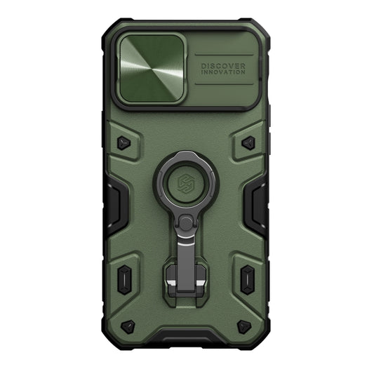 For iPhone 13 Pro Max NILLKIN CamShield Armor Pro Magnetic Phone Case (Green) - iPhone 13 Pro Max Cases by NILLKIN | Online Shopping UK | buy2fix