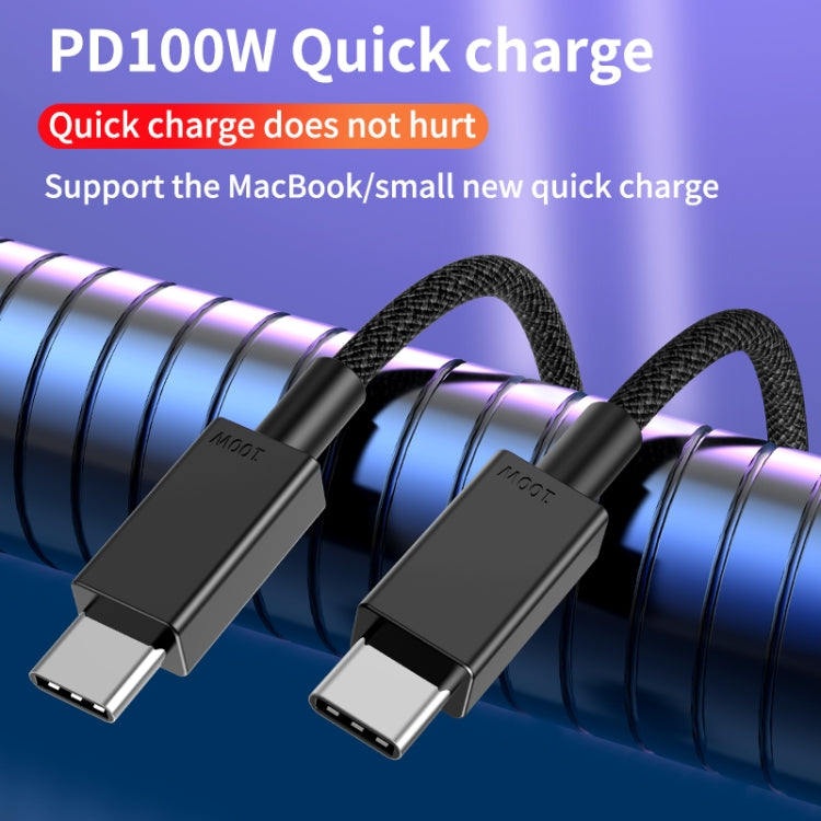 100W USB-C / Type-C to USB-C / Type-C Fast Charging Data Cable, Length:1m(Black) -  by buy2fix | Online Shopping UK | buy2fix