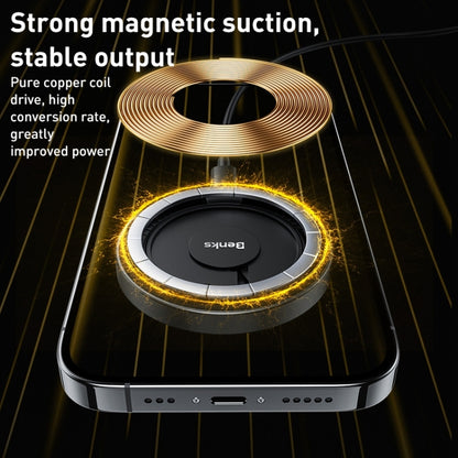 Benks W09 Transparent Magnetic Wireless Charger(Black) - Apple Accessories by Benks | Online Shopping UK | buy2fix