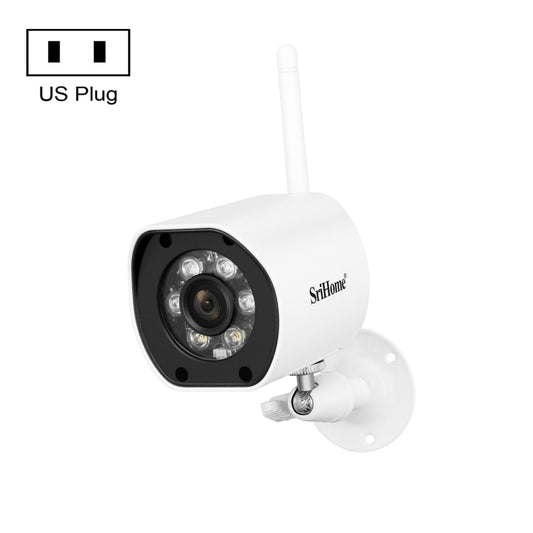 SriHome SH034 5.0MP Mini Dual 2.4 / 5G WiFi Outdoor Waterproof Video Surveillance Color Night Vision Security CCTV Cam, Plug Type:US Plug(White) - Security by buy2fix | Online Shopping UK | buy2fix