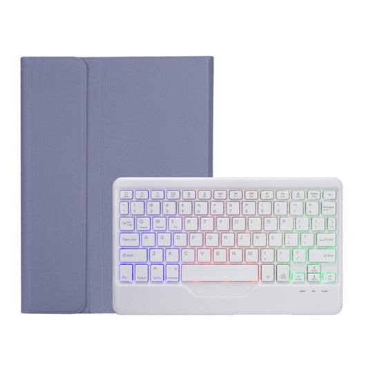 OP12-BS Lambskin Texture Ultra-thin Bluetooth Keyboard Leather Case with Backlight For OPPO Pad Air 10.4 inch(Purple) - Others Keyboard by buy2fix | Online Shopping UK | buy2fix